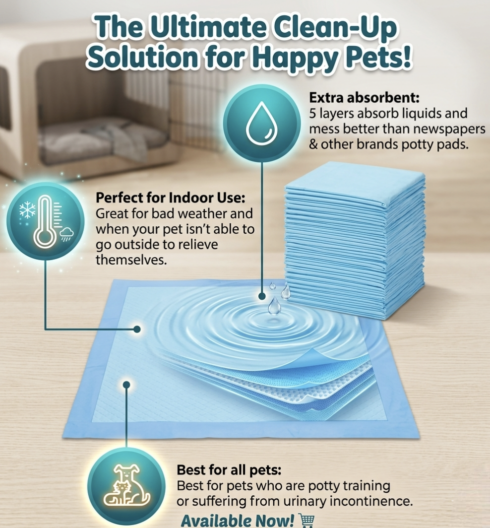 Water Proof Dog Pee Pad for Pet (Multicolor, 60x90 cm) (Pack of 5)